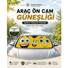 Orvessa Güneş Koruyucu Ön Cam Güneşliği - Emoji, Katlanabilir Oto Güneşlik Perde
