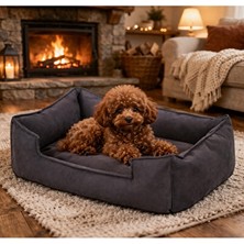 Orvessa Konforlu Toy Poodle Için Yumuşak ve Destekleyici Yatak Kedi ve Köpek Yatağı 60X45 cm