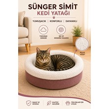 Orvessa Sünger Dolgulu Simit Yatak, Yumuşak ve Destekleyici Kedi ve Köpek Yatağı