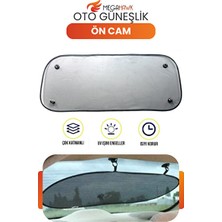 Orvessa Vantuzlu Katlanabilir Ön Cam Güneşlik ve Uv Koruyucu Oto Perde Oto Güneşlik Perde