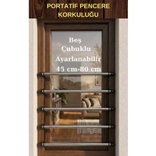 Orvessa Portatif Pencere Korkuluğu, 45-80 Cm, Çocuk Güvenlik Sistemi Koruyucu ve Kilit
