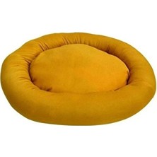 Orvessa Sarı Bio Sand Simit Kedi ve Köpek Yatağı 50 cm - Renkli ve Konforlu