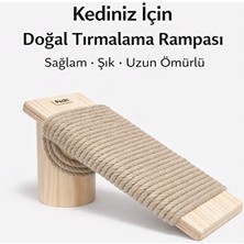 Orvessa Ahşap Kedi Tırmalama Rampası - Dayanıklı ve Eğlenceli Tasarım Kedi Tırmalaması