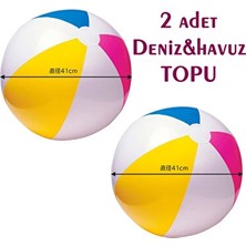 Orvessa Multicolor 16 Inç Deniz ve Havuz Topları - Eğlence Dolu Anlar Şişme Havuz & Aksesuarı