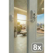 Orvessa Çocuk Güvenlik Pencere Kilidi - Zincirli Emniyet Kilidi 8'li Paket Koruyucu ve Kilit