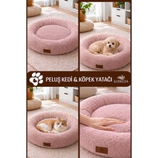 Orvessa Yıkanabilir Pofuduk Peluş Kedi ve Köpek Yatağı 52 cm