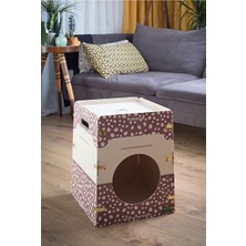 Orvessa Şık Ahşap Kedi Kulübesi, Modern ve Dayanıklı Tasarım Kedi ve Köpek Yatağı