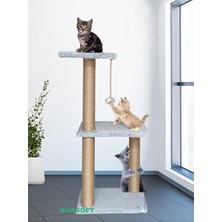 Orvessa Gri Stepli Çoklu Kedi Tırmalama Tahtası Kedi Tırmalaması