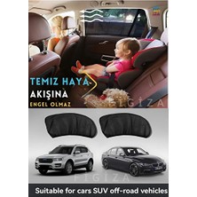 Orvessa Arka Yan Cam Güneşlik ve Kapı Sineklik Seti - Uv Koruma ve Emzirme Kolaylığ