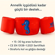 Orvessa Kırmızı Denizatı Yüzdürme Yardımcısı - Güvenli ve Eğlenceli Yüzme Desteği Kolluk & Simit