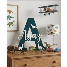 Zaya Design Lab Kişiye Özel Dinozor Temalı Harf Isimlik | 20 cm 3D Baskı Bebek & Çocuk Odası Kapı ve Duvar Dekoru