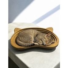 Orvessa Ahşap Kulak Motifli Kedi ve Küçük Irk Köpek Yatağı 64X37X21CM Kedi ve Köpek Yatağı