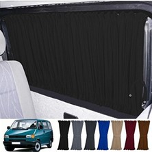 Orvessa Volkswagen T4 Transporter Kısa Şase Siyah Raylı Oto Perde Takımı Oto Güneşlik Perde