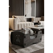 Orvessa Premium Ahşap Kedi Evi ve Kedi ve Köpek Yatağı