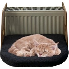 Orvessa Siyah Renkli Kalorifer Petekli Kedi Yatağı, Kolay Asılabilir ve Rahat Kedi Tırmalaması