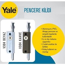 Orvessa Yale Beyaz Emniyet Kilidi - Kapı ve Pencere Güvenliği Koruyucu ve Kilit