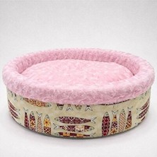 Orvessa Peluş Simit Yatak, Yumuşak ve Kedi ve Köpek Yatağı 50X50 cm