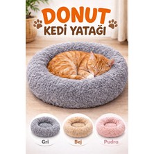 Orvessa Peluş Donut Yatak, Yuvarlak ve Yumuşak Konfor Sunar Kedi ve Köpek Yatağı