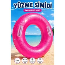 Orvessa 75 cm Tutmalı Kalın Pvc Yüzme Simidi Güvenle Kullanım Kolluk & Simit
