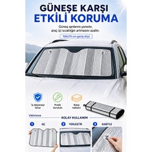 Orvessa Isı Yansıtıcı Araç Güneşliği, Güneşin Zararlı Etkilerini Azaltır Oto Güneşlik Perde 136X70