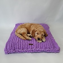 Orvessa El Örgüsü Ultra Yumuşak Orkide Pet Yatağı - Yıkanabilir ve Konforlu Kedi ve Köpek Yatağı