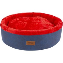 Orvessa Vizon Renkli Donut Yatak - Konfor ve Şıklık Bir Arada Kedi ve Köpek Yatağı 50X50X17 cm