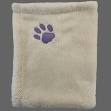 Orvessa Lüks Pati Nakışlı Battaniye ile Sıcacık ve Şık Koruma Kedi ve Köpek Yatağı