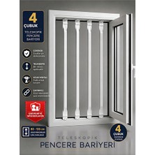 Orvessa Teleskopik Çocuk ve Kedi Güvenlik Bariyeri - 80-130 Cm, 4 Çubuklu, Çok Amaç
