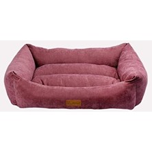 Orvessa Pembe Cookie Yatak, Küçük Irk Kediler ve Köpekler Için Şık ve Rahat Kedi ve Köpek Yatağı