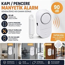 Orvessa Manyetik Kapı ve Pencere Güvenlik Alarmı - Ev ve Ofis Için Güçlü Koruma Koruyucu ve Kilit