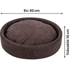 Orvessa Simit Model Kedi Köpek Yatağı, Yumuşak Skuba Kumaş ve Kenarlı Tasarım Kedi ve Köpek Yatağı