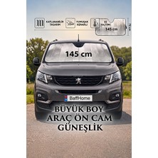 Orvessa Büyük Boy Balonlu Metalize Alüminyum Güneşlik, Katlanabilir ve Parlak Oto Güneşlik Perde