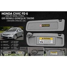 Orvessa Honda Civic Fd6 2006-2011 Gri Güneşlik Takımı Sağ Sol Koruma Oto Güneşlik Perde