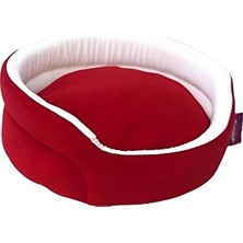 Orvessa Kırmızı Paris Tarzı Kedi ve Küçük Köpek Yatağı - 50X20CM Boyut Kedi ve Köpek Yatağı