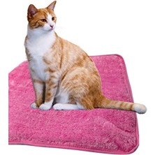 Orvessa Peluş Pofuduk Kedi Halısı, 40X40 Cm, Yumuşak ve Sıcacık Iç Mekan Dekoru
