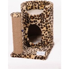 Orvessa Leopar Desenli Kedi Tırmalama Platformu Kedi Tırmalaması