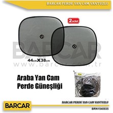 Orvessa Vantuzlu Yan Cam Perdesi, 2'li Uyumlu ve Pratik Kullanım Oto Güneşlik Perde