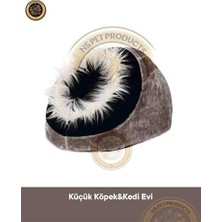 Orvessa Küçük Evcil Hayvanlar Için Sıcak ve Konforlu Yuvalı Kedi ve Köpek Evi Kedi ve Köpek Yatağı