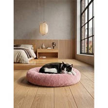 Orvessa Peluş Donut Yatak, Yumuşak ve Konforlu Kedi ve Köpek Yatağı
