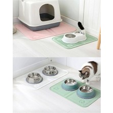 Orvessa Büyük Boy Silikon Kedi ve Köpek Su ve Kum Matı Kedi ve Köpek Yatağı 40X60 cm