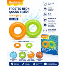 Orvessa Neon Renkli Çocuk Simidi 3-6 Yaş Için Güvenli Deniz ve Havuz Kullanımı Kolluk & Simit