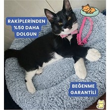 Orvessa Peluş Wellsoft Gri Kedi/köpek Yatağı, Boncuk Elyaflı Yumuşak Konfor Kedi ve Köpek Yatağı