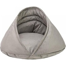 Orvessa Gri Oyster Yatak, Orta Boy Konforlu ve Şık Tasarım Kedi ve Köpek Yatağı 55X55X32 cm