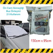 Orvessa Iki Parçalı Ön Cam Güneşlik ve Buz Önleyici, Yıkanabilir ve Kullanışlı Oto Güneşlik Perde