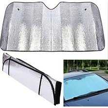 Orvessa Metalize Jumbo Ön Cam Güneşlik, Büyük Boy Gümüş Tasarım Oto Güneşlik Perde 140X70 cm