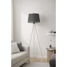 Vivido Home Mono Antrasit Beyaz Ayaklı Lambader