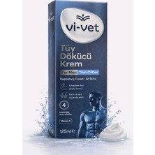 Vi-Vet Erkek Tüy Dökücü Krem 125 ml Tüm Ciltler