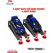 Tech Trade 1/64 Ölçek Diorama 2 Adet Koyu Gri Rampa + 4 Adet Duba