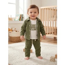 Ecoo Kids 3'lü Keten Sülfür Bebek Takım 6/24 Ay Beden Yenidoğan Bebek Takım