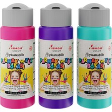 Maxi Trendy Mor-Fuşya-Turkuaz Parmak Boyası 3'lü Set 3X60ML